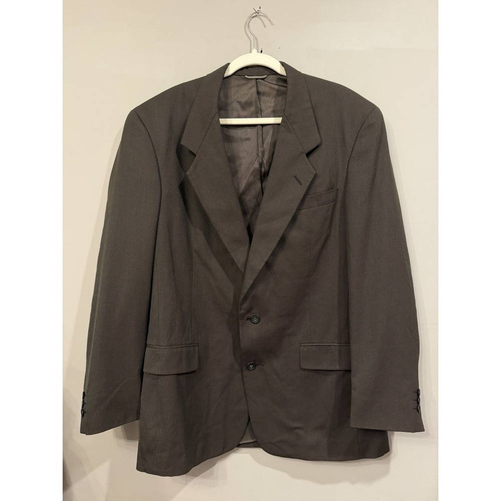 Vintage Christian Dior Monsieur Sportcoat 46R Men Brown Wool Woven Blazer Jacket